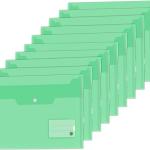 Green VABE UK Plastic Wallets (10 Packs)