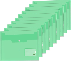 Green VABE UK Plastic Wallets (10 Packs)