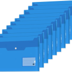 Blue VABE UK Plastic Wallets (10 Packs)