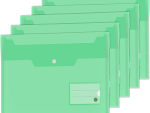 Green VABE UK Plastic Wallets 5 Packs
