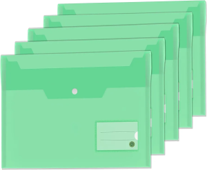 Green VABE UK Plastic Wallets (5 Packs)