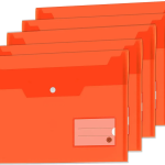 Red VABE UK Plastic Wallets 5 Packs