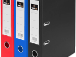 3 Colored Sets of VABE UK Lever Arch Folders Red Blue Black