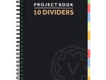 A4 Project Notebook with 10 Dividers (Black)