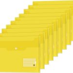 Yellow VABE UK Plastic Wallets (10 Packs)