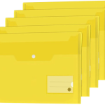 Yellow VABE UK Plastic Wallets 5 Packs