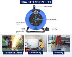 VABE UK Extension Cable Reel (30m)