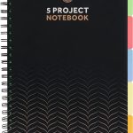 A4 Project Notebook with 5 Dividers (Black)