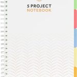 A4 Project Notebook with 5 Dividers (White)