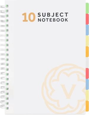A4 Subject Notebook With 10 Dividers White
