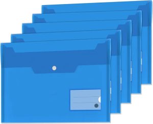 Blue VABE UK Plastic Wallets (5 Packs)