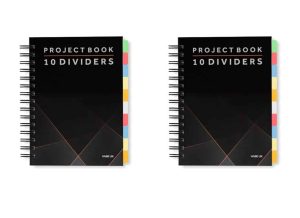 A4 Project Notebook with 10 Dividers (Black)