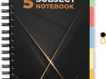 A5 Subject Notebook With 5 Dividers Black