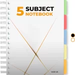 A4 Subject Notebook With 5 Dividers White