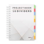 A5 Project Notebook with 10 Dividers White