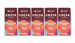 Costa Coffee Amazonian Blend Whole Coffee Beans 200g Full Case 5 Packs