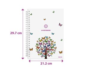 VABE UK A4 Butterfly Tree Notebook