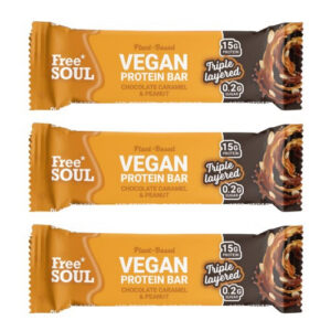 Free* Soul Vegan Chocolate Caramel & Peanut Protein Bar 50g
