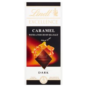 Lindt Excellence Caramel & Sea Salt Dark Chocolate Bar 100g