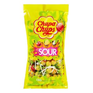 Chupa Chups Sour Refil Lollipops Bag 120pc
