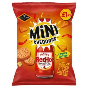 Mini Cheddars Franks Redhot Original PMP £1.25 90g
