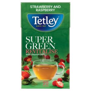 Tetley Super Green Boost Strawberry & Raspberry 20s