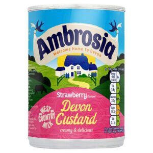 Ambrosia Devon Custard Can Strawberry 400g