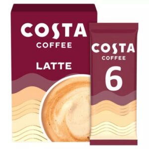 Costa Coffee Latte 6 Sachets NEW
