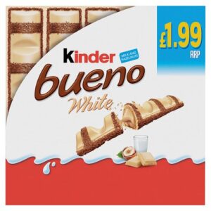 Kinder Bueno 5pk White Milk & Hazelnut 97.5g PMP £1.99