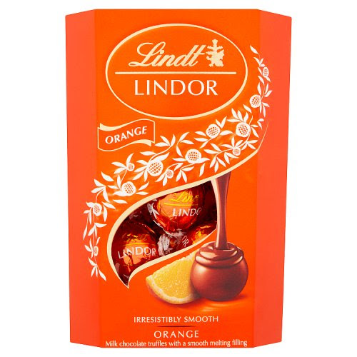Lindt Lindor Milk Orange Cornet 200g