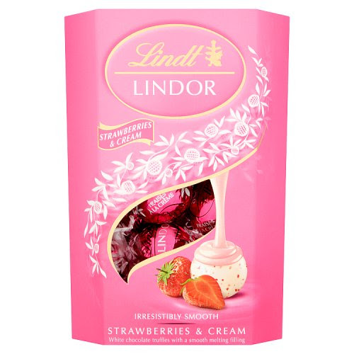 Lindt Lindor Strawberries & Cream Cornet 200g
