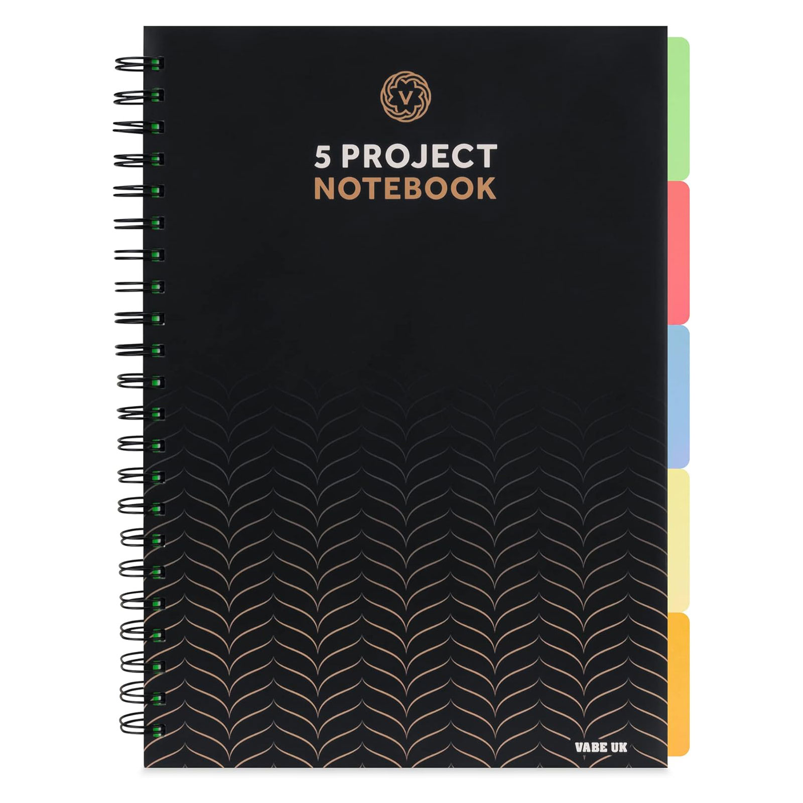 A4 Project Notebook - 5 Dividers - 200 Pages