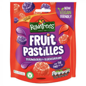 Rowntree's Pastilles Strawberry+Blackcurrent Pouch Vegan