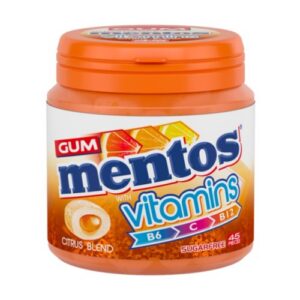 Mentos Vitamin Gum Citrus Blend 45pc 90g Bottle