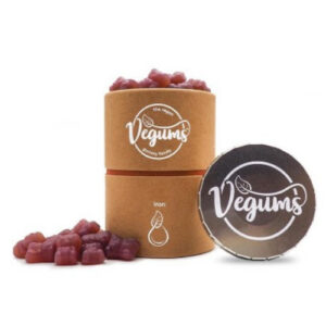 Vegums Blackberry Iron 60 Gummies Starter Pack Tube with Tin